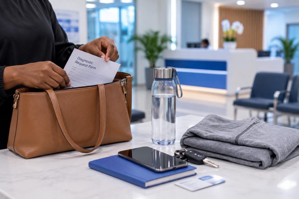 Essentials to bring to a diagnostic visit