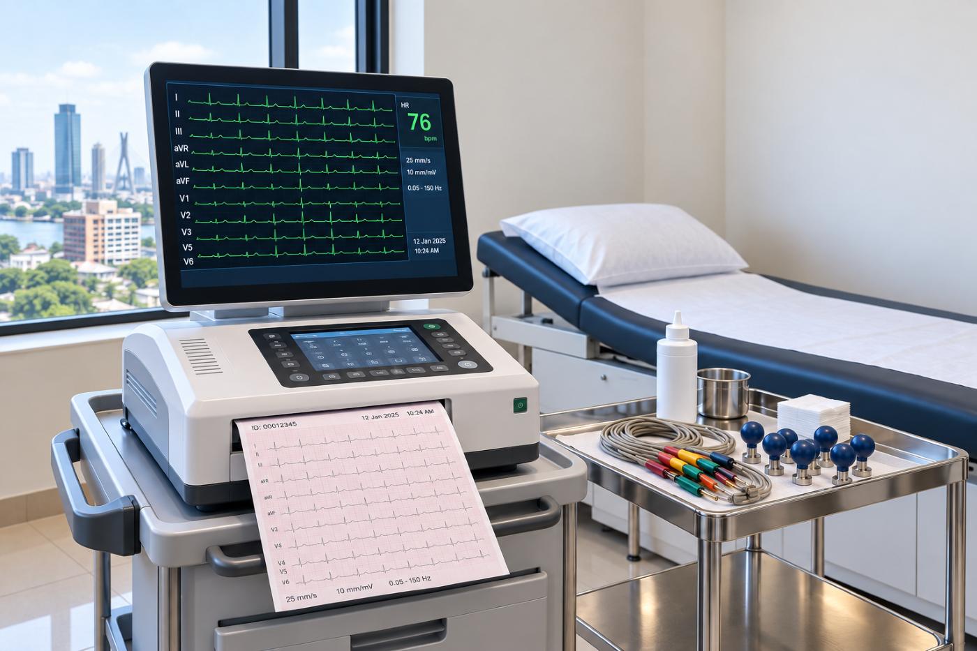 ECG (electrocardiogram) recording