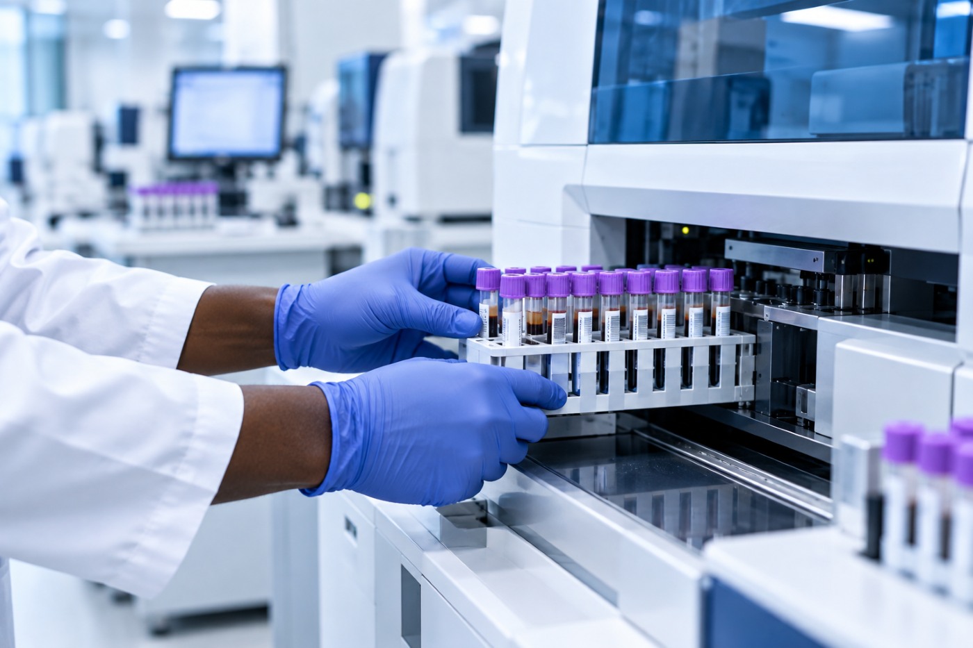 Automated laboratory system at Rapid Diagnostics